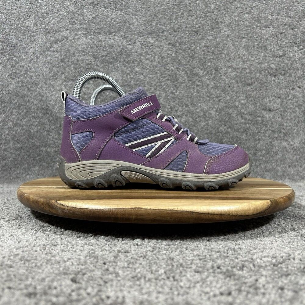 Merrell Outback Mid Kids Size 3 Purple Trail Hiking Outdoor Shoes Used